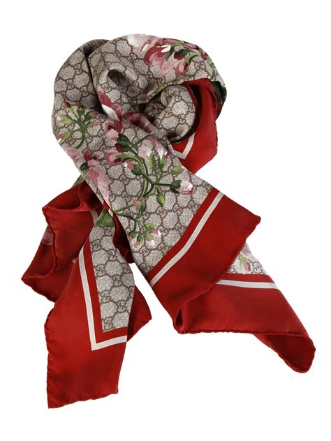 gucci bloom silk scarf|gucci scarf female.